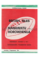 Manawatu-Horowhenua v British Isles 1971 rugby  Programme